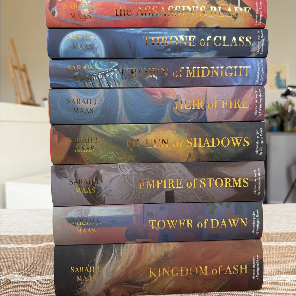 THRONE OF GLASS BOOK COVERS for all 8 books.